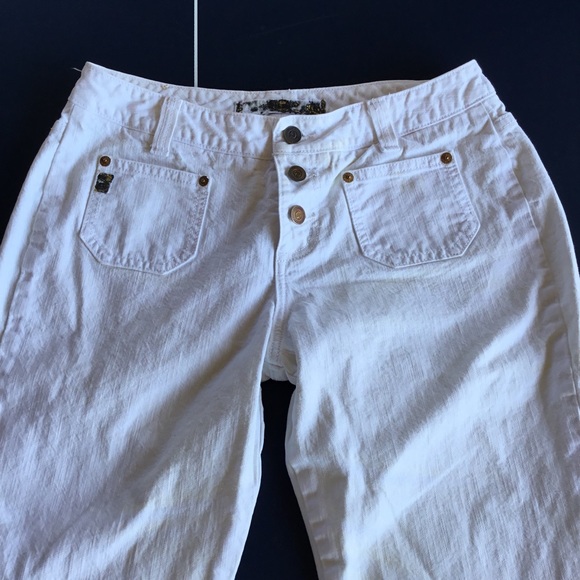 Vintage Guess Jeans unique flare white jeans - Picture 2 of 8